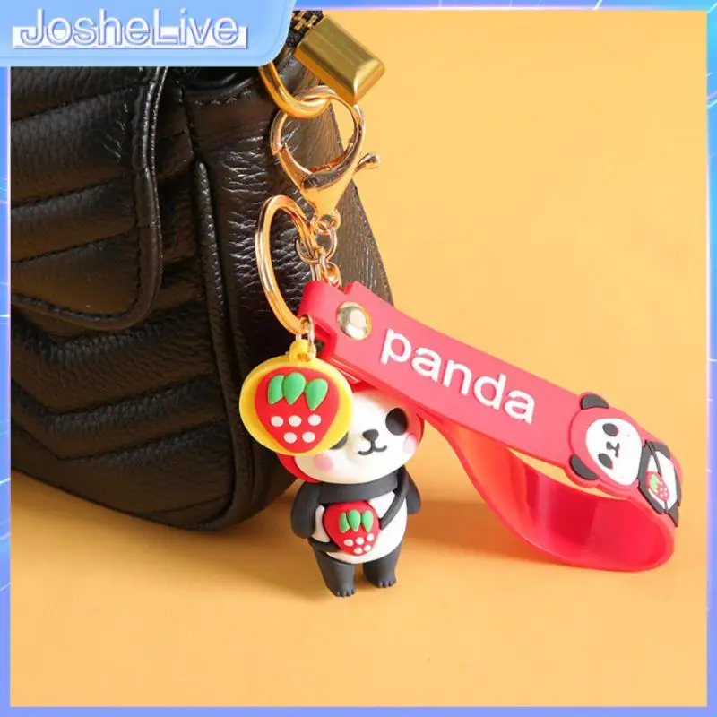 

2022 Fruit Panda Key Chain Pendant Creative Cute Doll Small Gift Car Key Chain Pendant Decorative Hooks