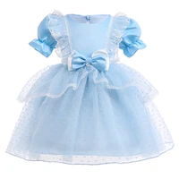 carnival costume 2022 new girl lolita princess dresses children bow ball gown kids evening dress mesh party dress 3 10 years old