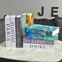 art style fake books vintage home decorative book modern aesthetic coffee table ornaments storage box book decorations for home