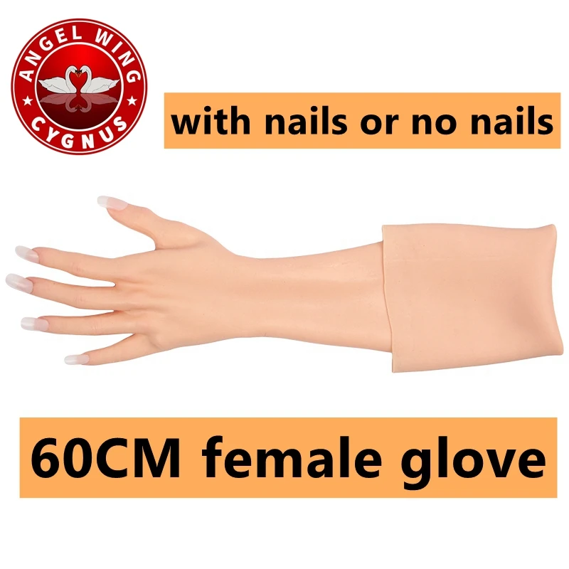 

6G Upgrade 60CM Length Lifelike Realistic Soft Female Silicone Hand Glove for Crossdresser Transgender Shemale Drag Queen