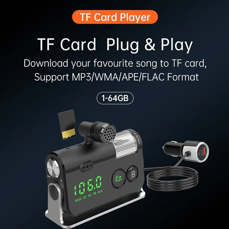 Автомобильный MP3-плеер BC73 Bluetooth 5 0 FM-передатчик USB автомобильное зарядное