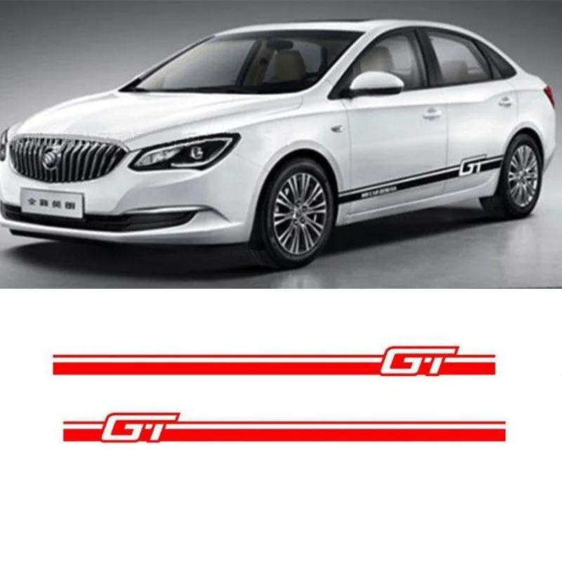 

(1 пара/2 шт.) GT Спортивные стикеры s автомобильные наклейки графические кузова виниловые наклейки боковые Стикеры для фотографий