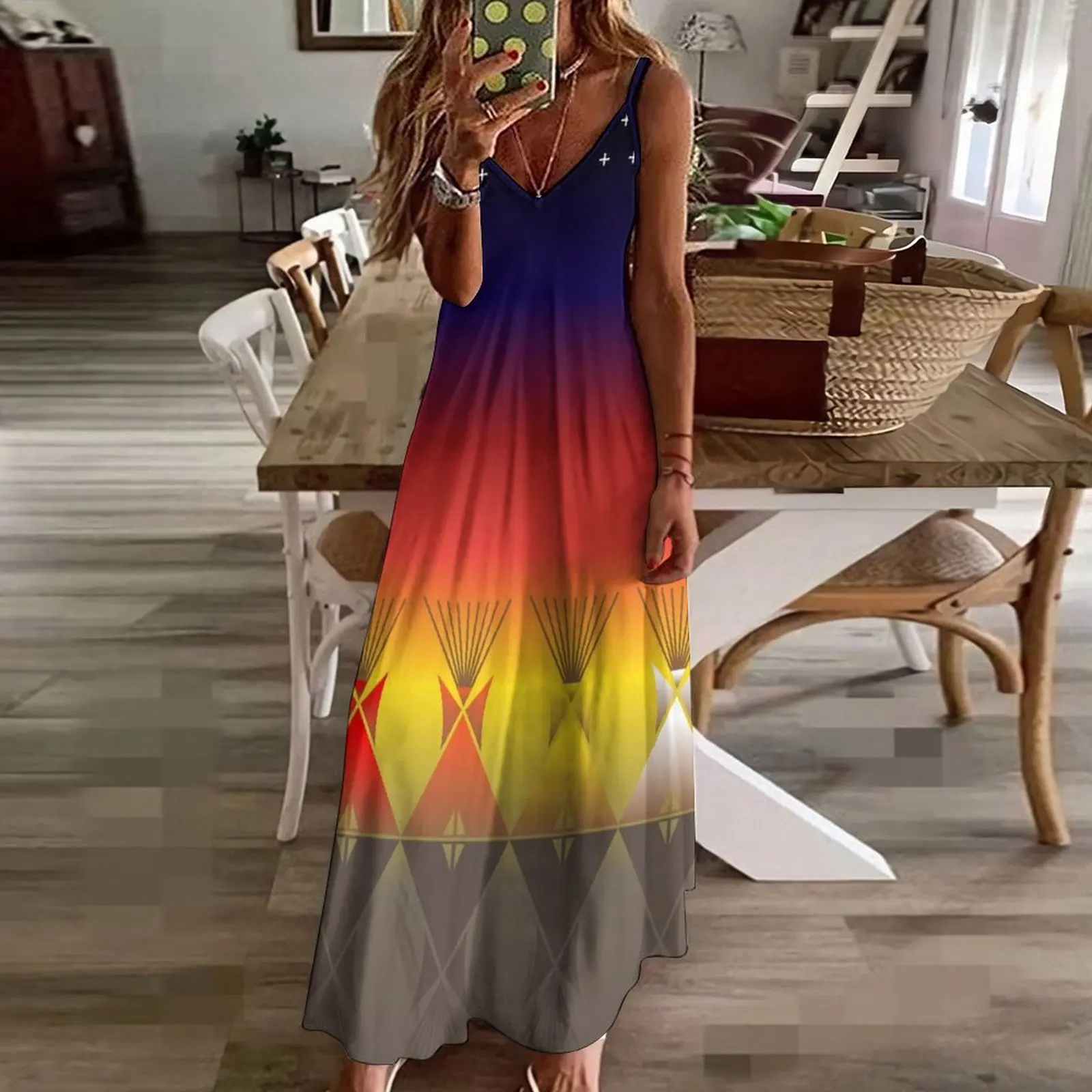 Длинное платье без рукавов Night Tipi пляжная одежда для женщин платья летнее