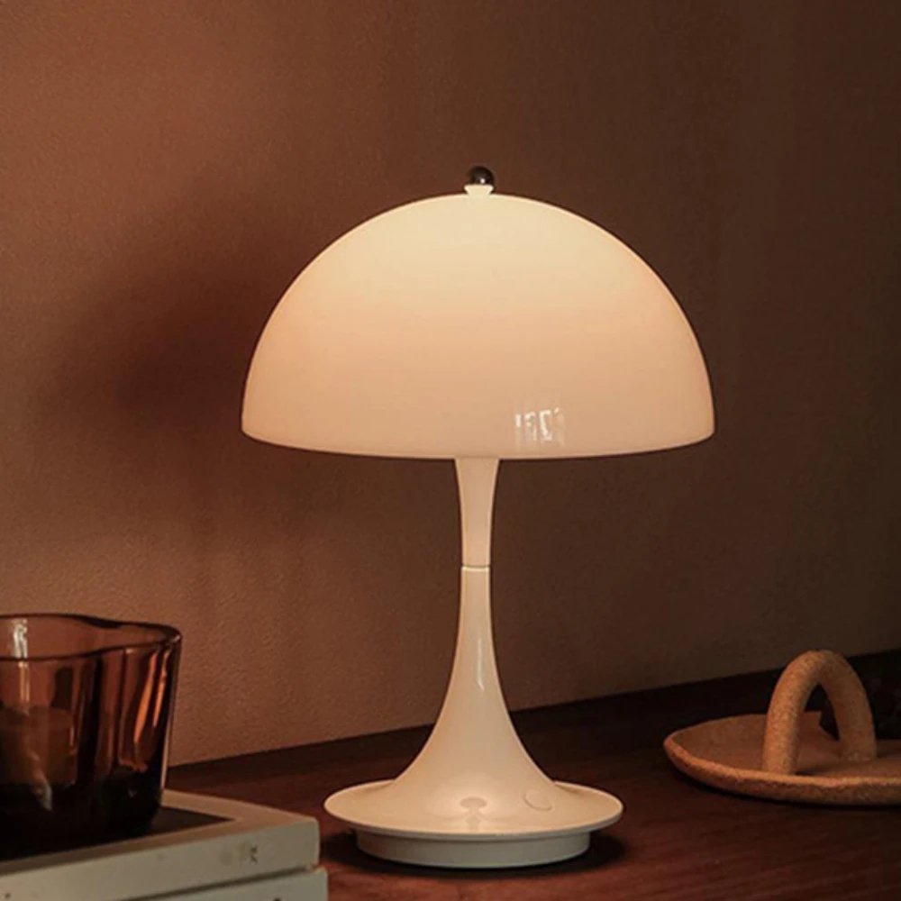 

Danish New Mushroom Table Lamp Nordic Creative Bedhead INS Flower Bud Charging Touch Atmosphere Decorative Night Light