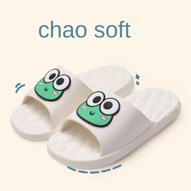 Сланцы для пляжа и ванной Нескользящие мягкие шлепанцы с мультяшным рисунком