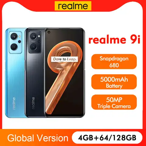 Смартфон глобальная версия realme 9i, Snapdragon 680, экран 6,6 дюйма, 90 Гц, камера 50 МП, аккумулятор 5000 мАч, зарядное устройство 33 Вт