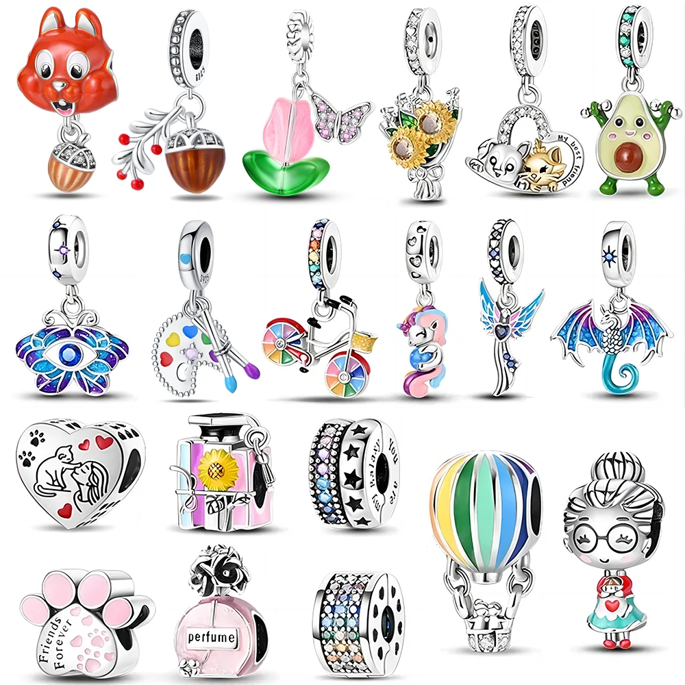 Серебряные подвески для браслета Pandora оригинальный дизайн ювелирных изделий с