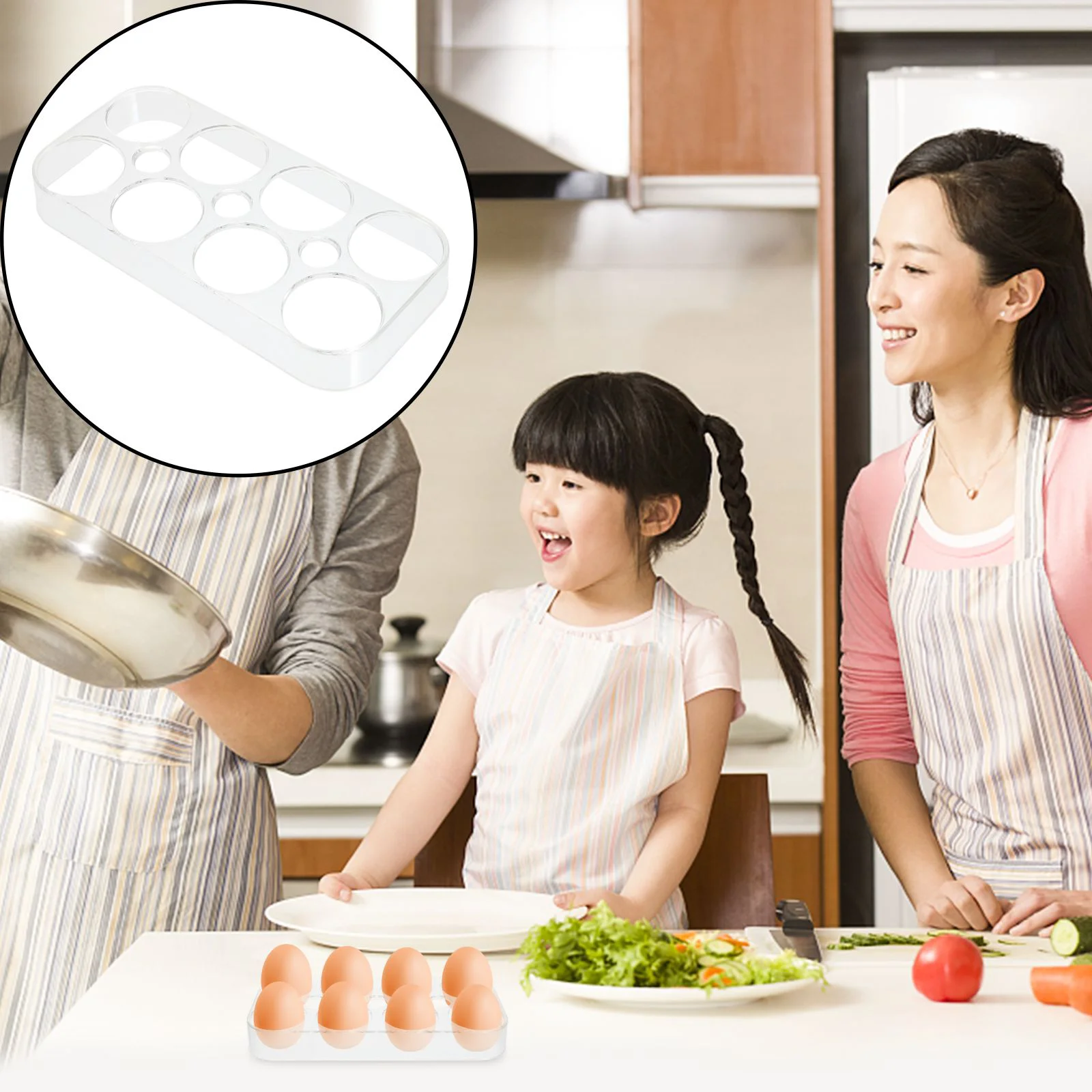 

Egg Refrigerator Storagecontainer Holder Tray Organizer Fridge Box Kitchen Chicken Rack Bin Fresh Reusable Case Flat Platter