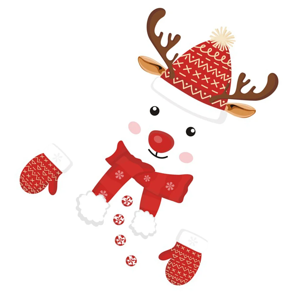 

Christmas Stickers Wall Fridge Decorations Window Snowman Adhensivedecorvinyl Stickpeel Decal Removable Clings