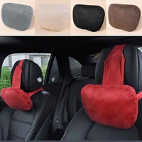 car headrest s class design neck pillows seat cushion interior accessories cotton ultra soft suede fabric pillow universal