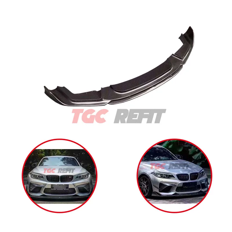 

For BMW 2 Series F87 M2 Bumper Shovel Guard Plate Car Styling Carbon Fiber Front Bumper Lip Spoiler Splitters Chin Apron