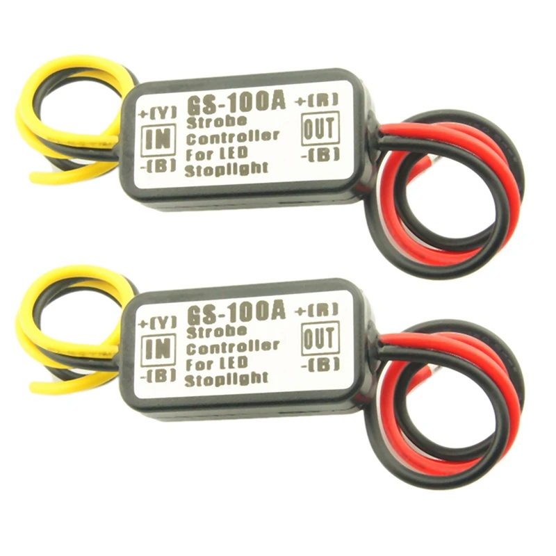

2X GS-100A Car LED Brake Stop Light Strobe Flash Flashing Controller Box Module