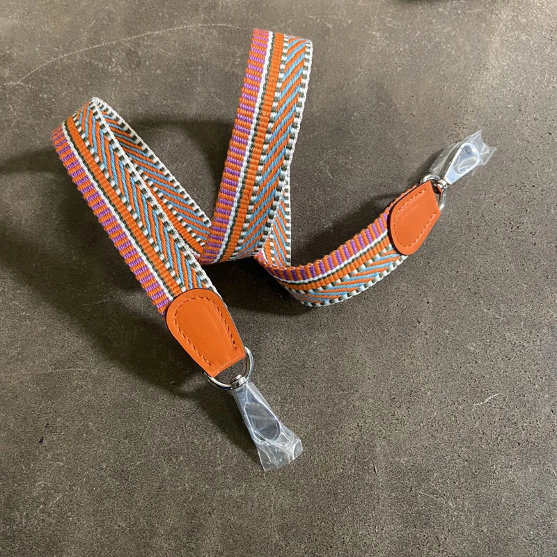 Evelyn Bag With Shoulder Strap Color Woven Canvas Shoulder Strap All-match Leather Diagonal Bag Strap Accessories