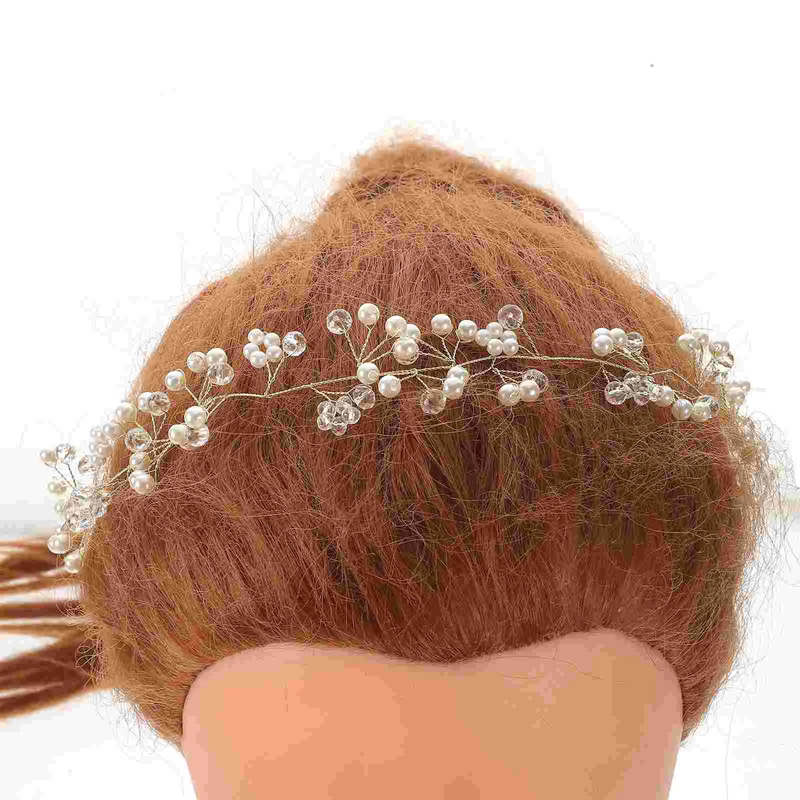 Women Beaded Headband Pearl Headband Wedding Headband Hair Accessory Pearl Headdress Embellished Headband