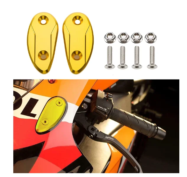 

For Honda CBR1000RR 2008-2021 Rearview Mirror Block Off Base Plates 2020 2019 2018 2017 2016 2015 2014 2013 2012 2011 2010 2009
