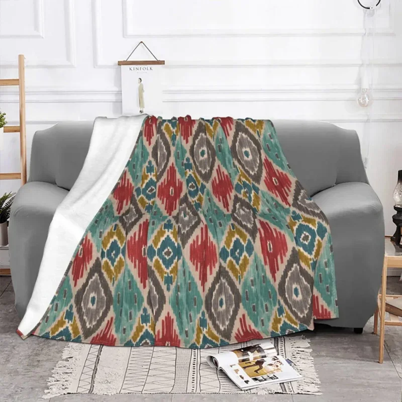 

Ethnic Style Bohemia Blankets Fleece Print Multi-Function Soft Throw Blanket For Bed Travel Rug Piece