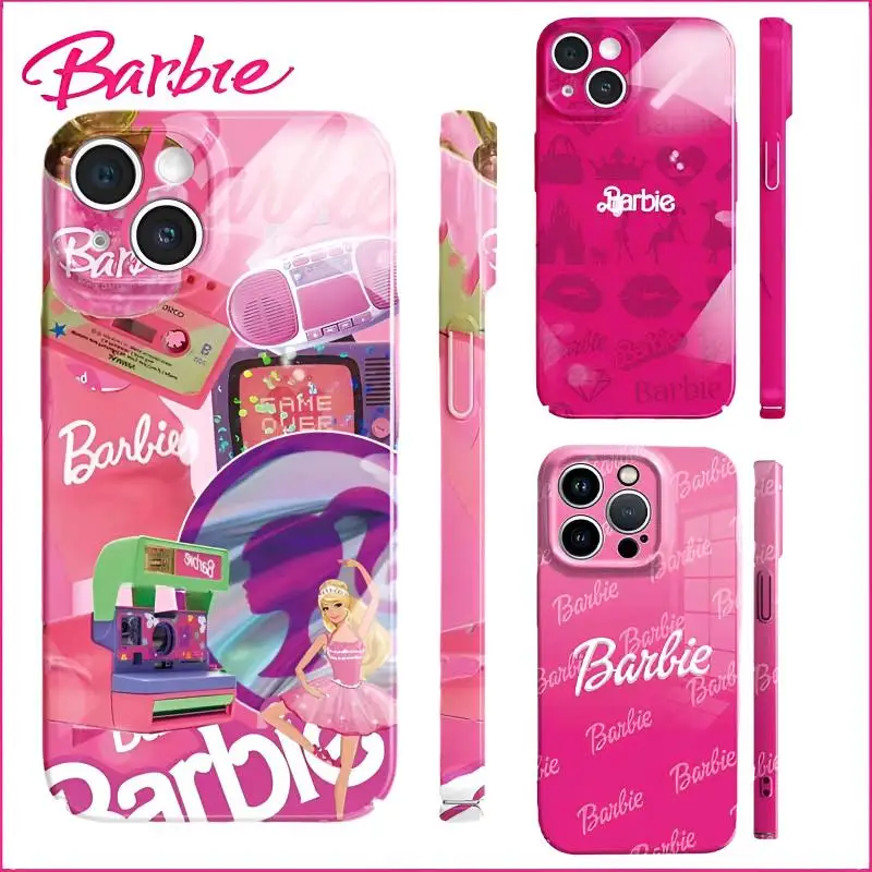 

Kawaii Miniso Barbie Iphone Phone Case Is Suitable for Iphone 12 13 14 Pro Max Soft Shell Anti Drop Phone Accessories Girl Gift