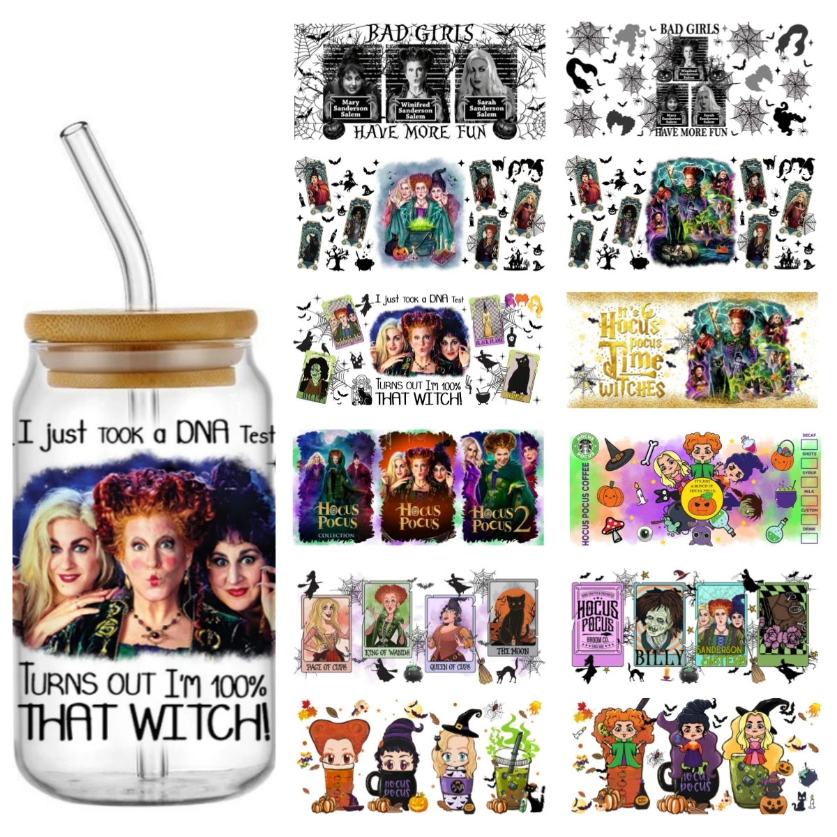 Высококачественная Изысканная Водонепроницаемая переводная наклейка Miniso Hocus Pocus