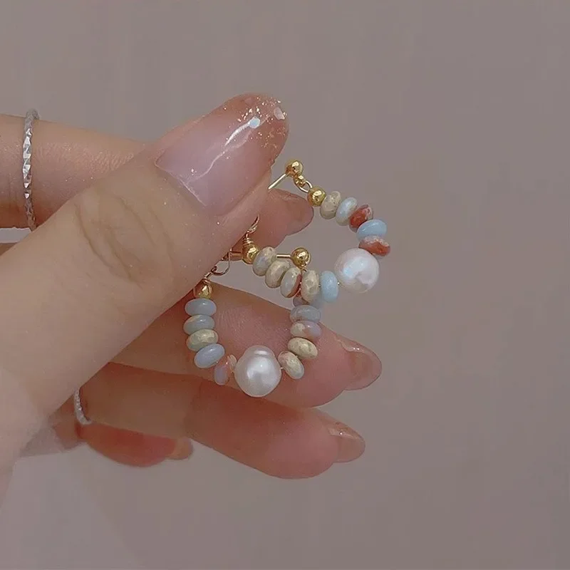 Женские серьги в китайском стиле Shou Shan с имитацией жемчуга милые и романтические