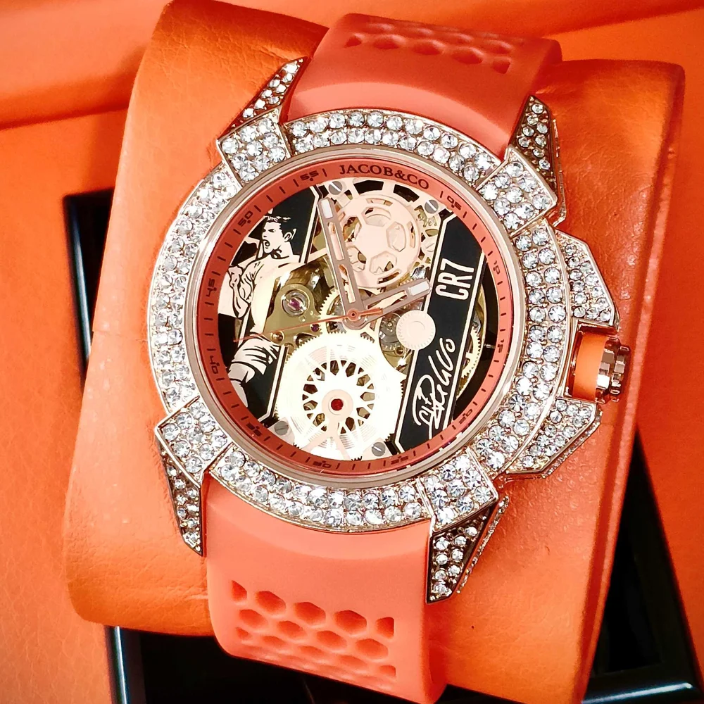 Новые роскошные оригинальные брендовые часы Jacob & Co для мужчин, полностью инкрустированные бриллиантами, автоматические механические наручные часы высокого качества, часы класса ААА. (art.: 3920db072a158) - 3920db072a158