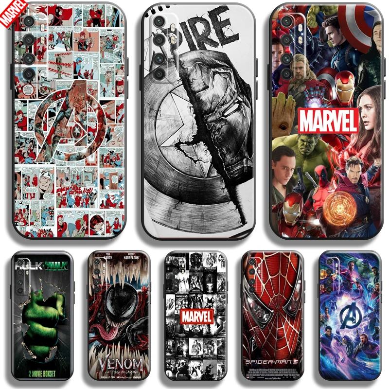 

Marvel Avengers Phone Case For Xiaomi Mi Note 10 Lite 6.47 Inch Coque Ultra-Thin Carcasa Back Soft TPU