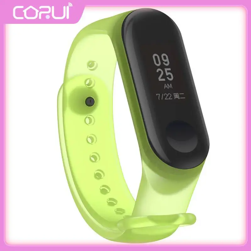 

Unisex Transparent Wristband Thickened Waterproof Replacement Strap Sweatproof Tpu For Mi Band 5/6 Accessories