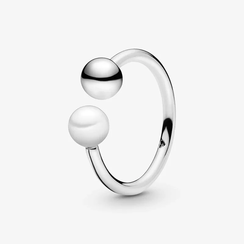 

Comfortable to Wear 925 Solid Silver Contemporary Pearl Open Ring Original Women Jewelry Gift For Daily Life Scenes