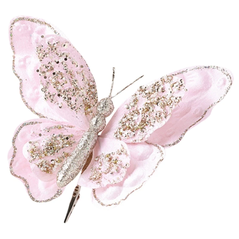 Имитация бабочки с зажимом для элегантных цветочных горшков или украшения