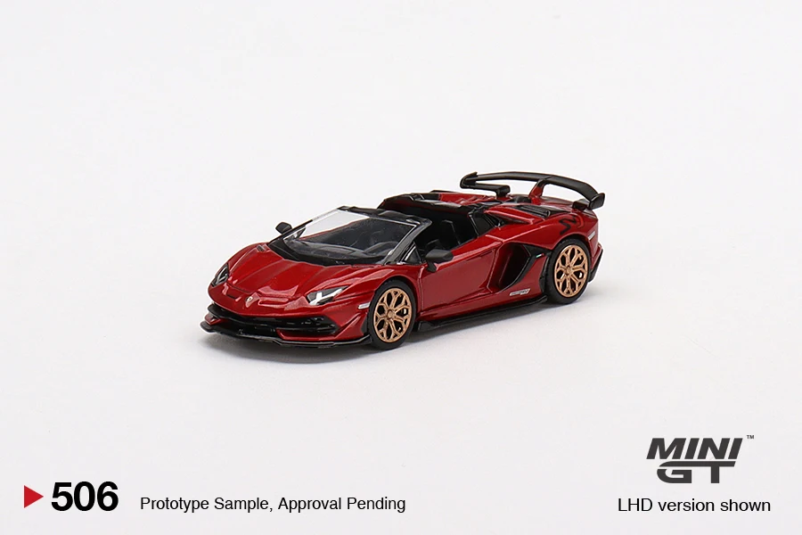 

MINI GT 1:64 Lambo Aventador SVJ Roadster Rosso Efestos RED LHD Model Car