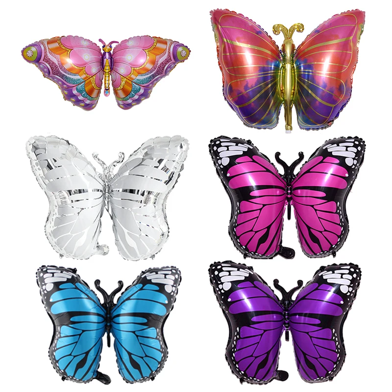 1pc Large Butterfly Balloons Colorful Butterfly Aluminum Foil Balloon Wedding Favors Birthday One Years Old Party Decor Globos