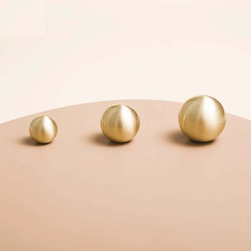 

Door Knobs Fashion Brass Ball Beads Nordic Chinese Simple Fresh Cabinet Door Drawer Furniture Small Handle Pure Copper Handle