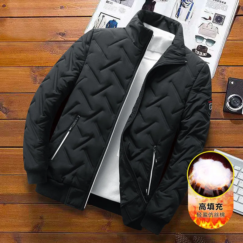 Men's Outerwear Autumn Winter 2022 New Men's Cotton Jacket Korean Version Trend Short Stand Collar Light Down Cotton Jacket