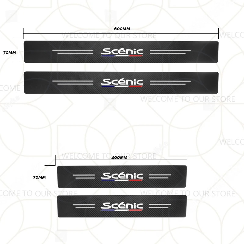 

4/5 шт. для автомобиля Captur Scenic Megane Twingo RS GT Sport INITIALE PARIS логотип декор на порог углеродное волокно наклейки на багажник