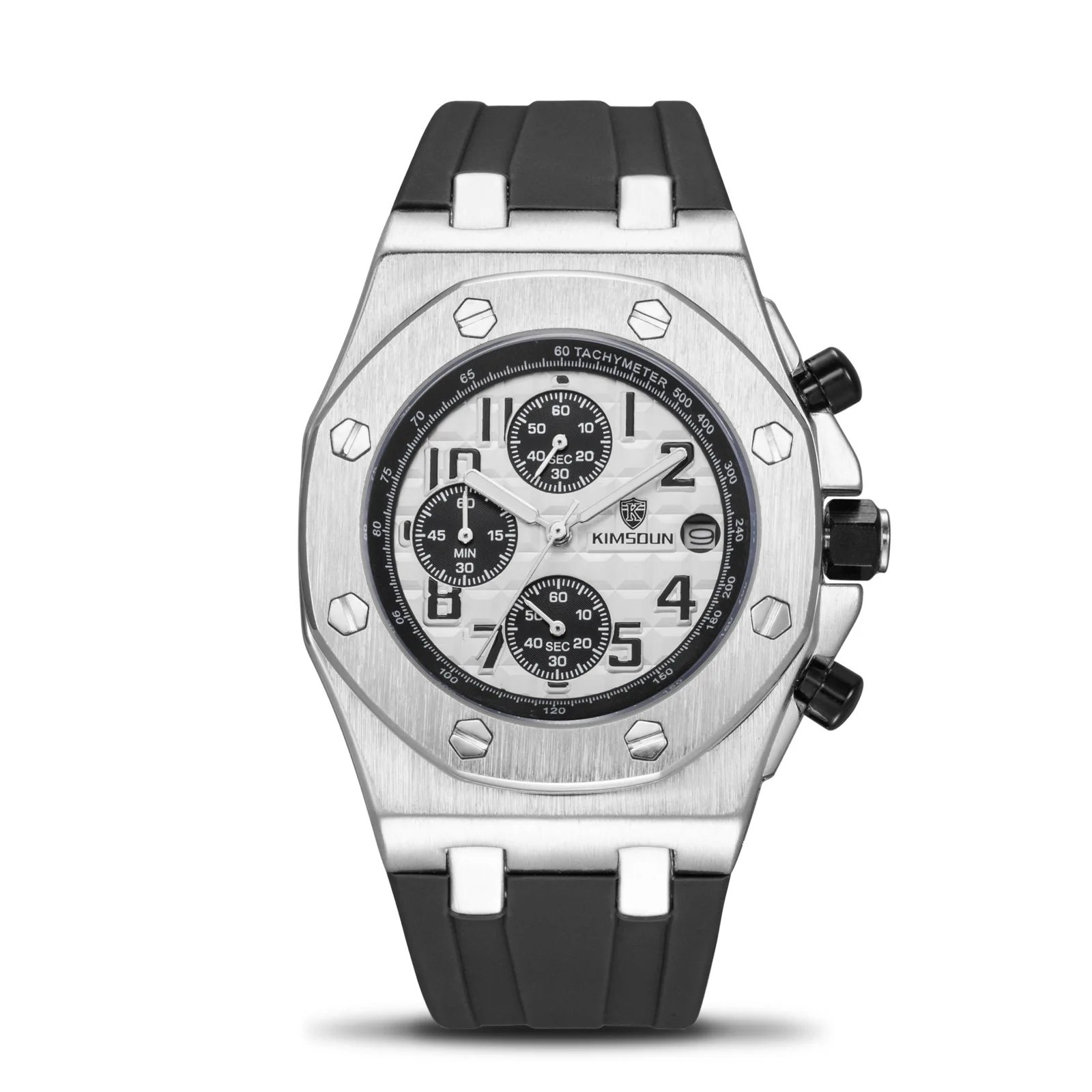 

New Trend Waterproof Men's Quartz Watches Luxury Watch for Men Silicone Strap Big Dial Sport Wristwatches Relojes Para Hombre