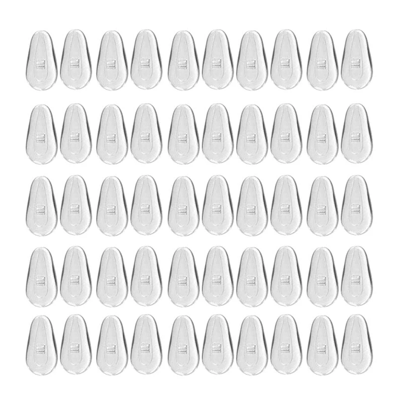 

25pairs Unisex Soft Silicone Nose Pad Adhesive Silicone Nose Pad Screw-in Eyeglass Anti-slip Nose Pad for Sunglasses