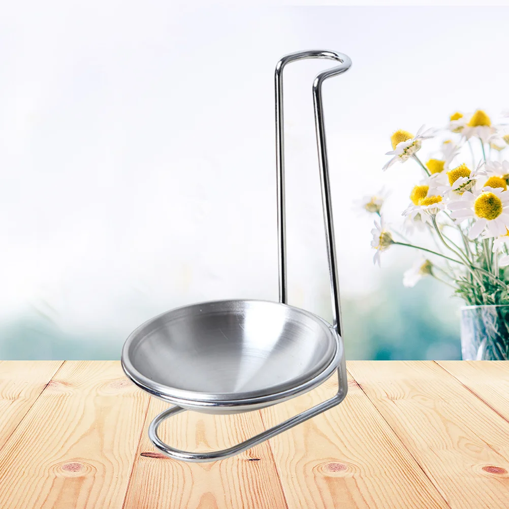 

Kitchen Stainless Steel Soup Spoon Rest Soup Ladle Colander Holder Stand Rack