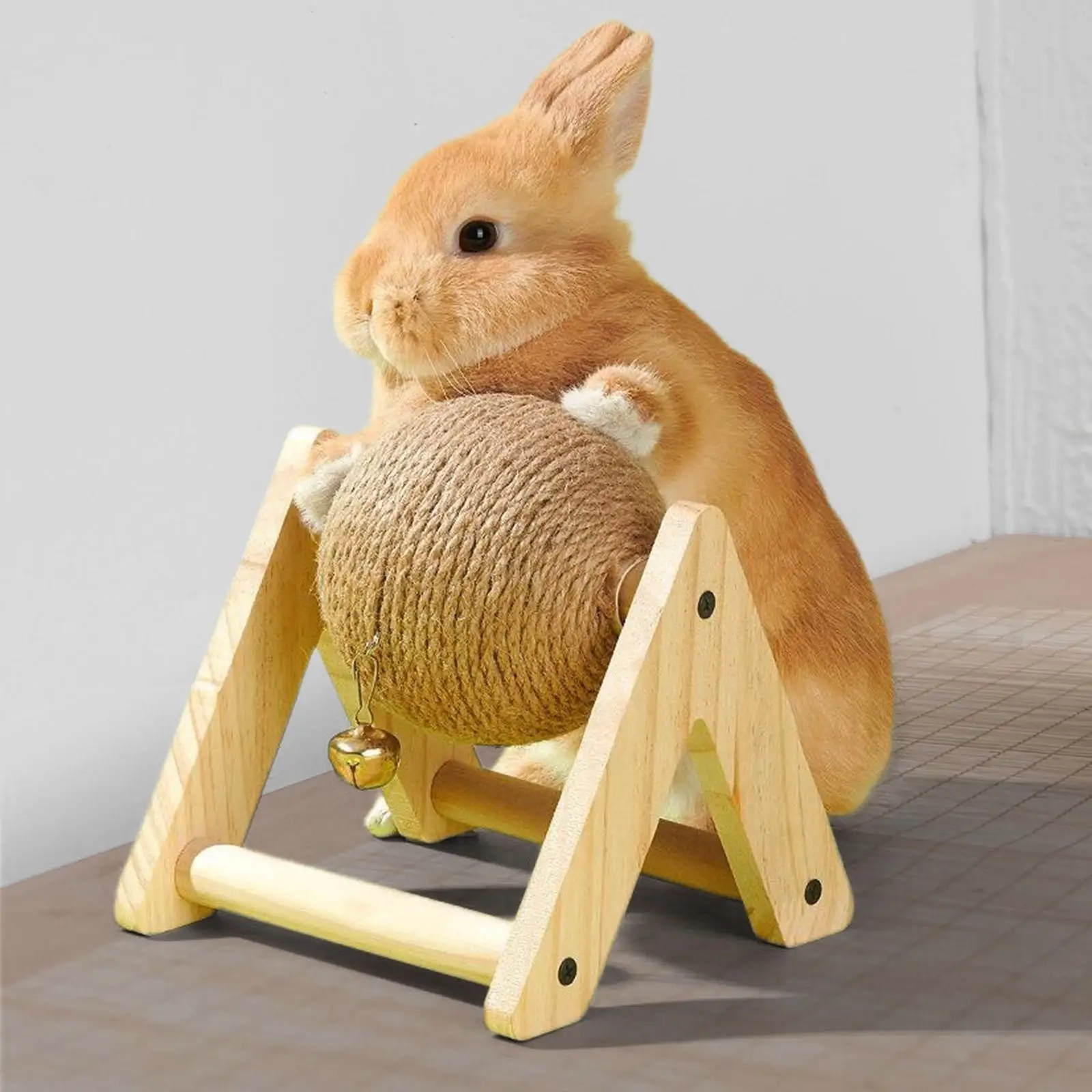 

Rabbit Sisal Claw of Ball Portable Furniture Protection Wooden Rack Durable