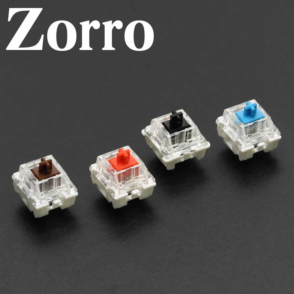 

Zorro Switch for Mechanical Keyboard RGB 3pin Linear Clicky 45g 55g 60g Tactile MX Red Blue Switches Game Mechanical Keyboard