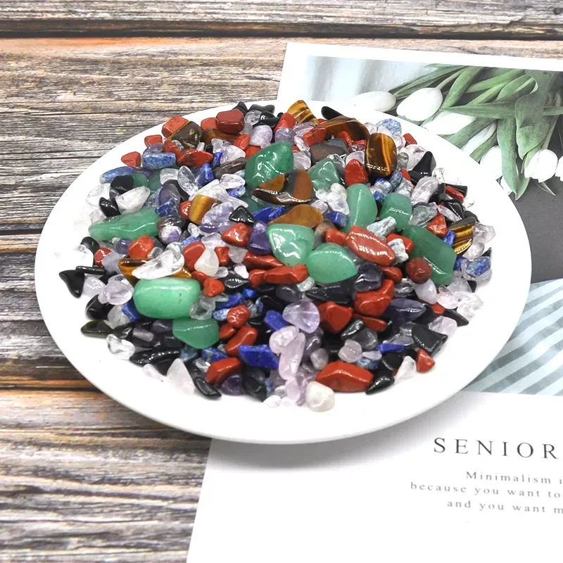 

Natural Colour Agate Stones And Crystals Gravel Small Tumbled Stone Tank Decor Healing Energy Gemstone Home Aquarium Decoration