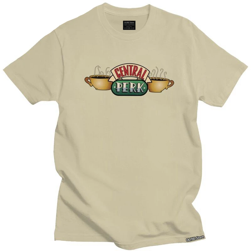 

Central Perk Tshirt Short Sleeves Streetwear T Shirt Stylish Friends TV Show T-shirts Loose Fit Soft Cotton Tee Tops Merchandise