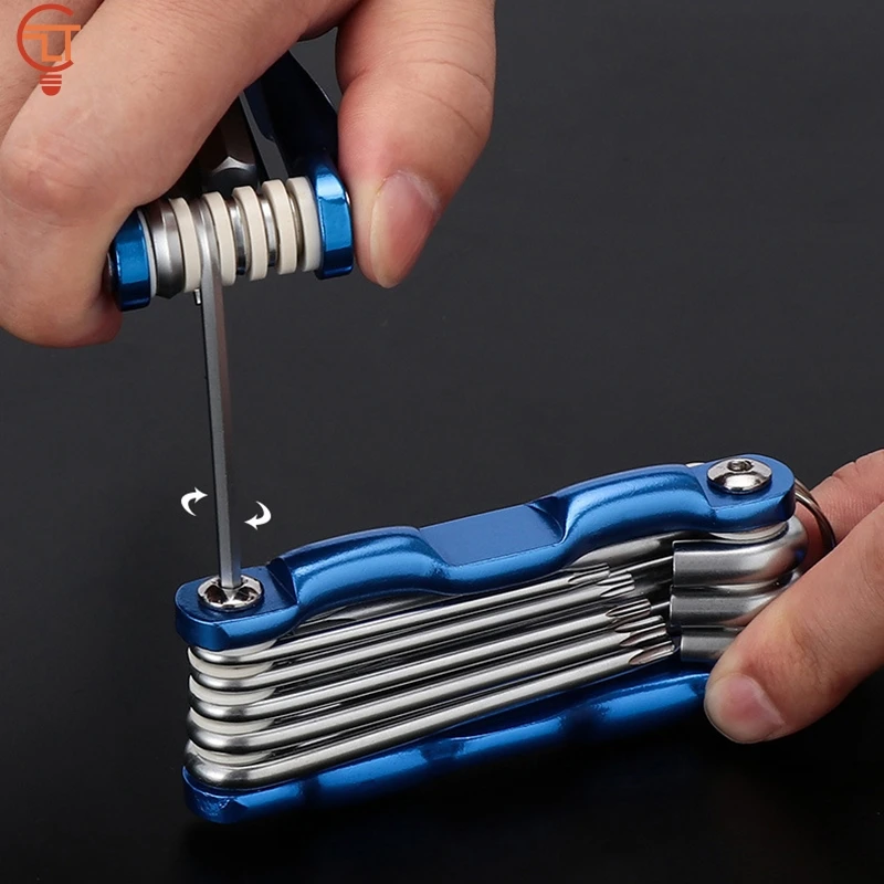 Складной шестигранный ключ металлический метрический Набор шестигранных