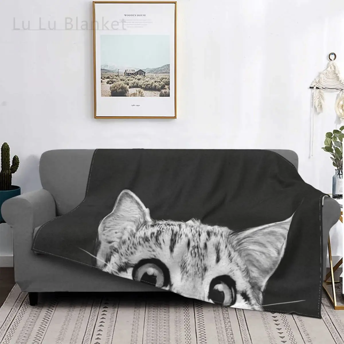 

You Asleep Yet Cat Blankets Flannel Spring Autumn Animals Cute Funny Breathable Soft Throw Blanket for Bed Car Bedding Throws