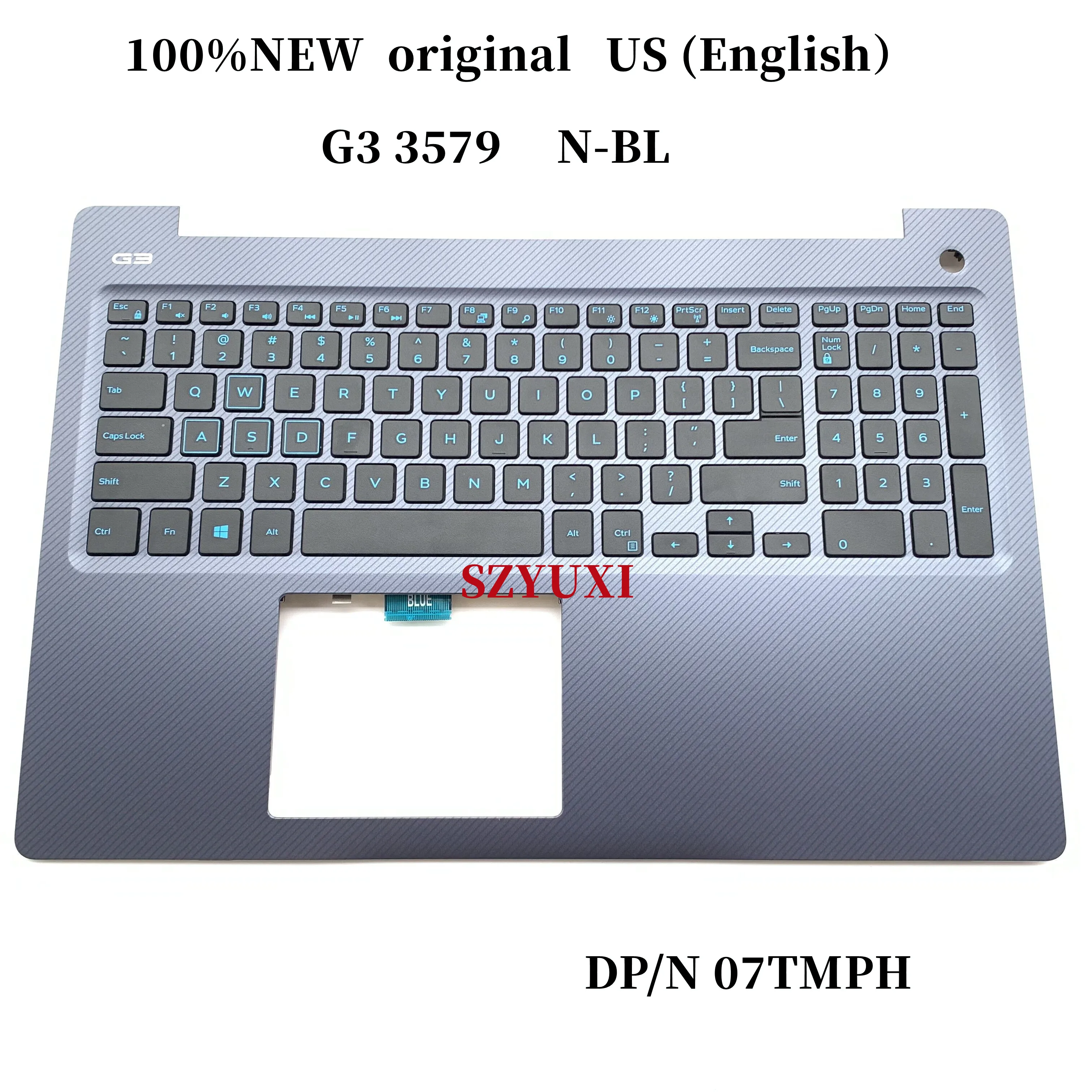

Новинка 100%, Оригинальная клавиатура для ноутбука США для Dell G3 3579, клавиатура с подставкой для рук в сборе, N-BL 7t/ч