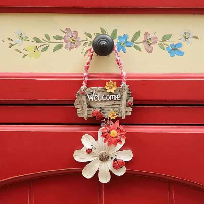 Подвесное украшение для двери дома открытки приветствия украшения из смолы сада