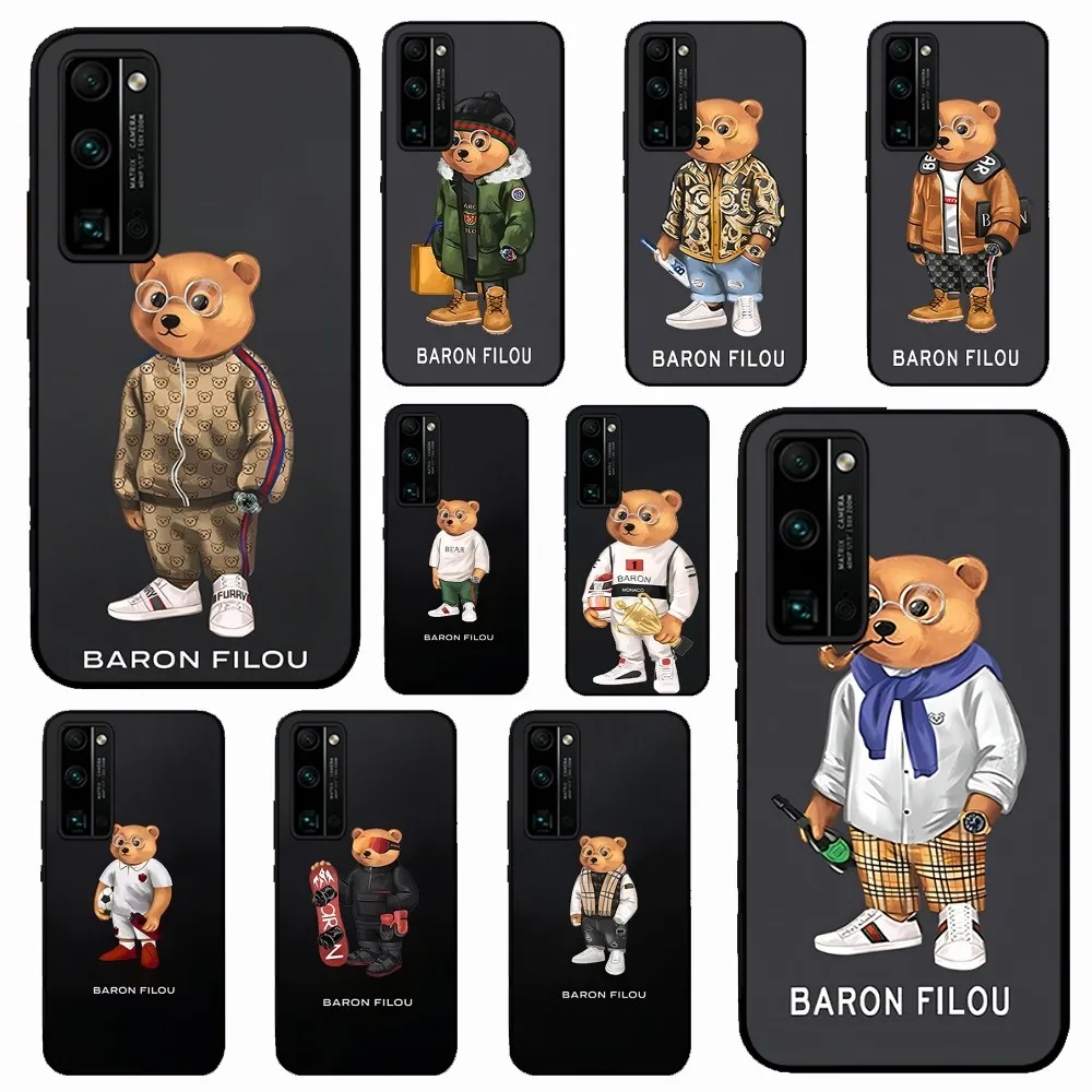 Модный чехол для телефона B-Baron F-Filou Bear Huawei Honor 10 lite 9 20 7A 9X 30 50 60 70 pro plus мягкий