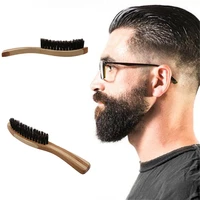 172cm men boar hair bristle beard brush shaving comb face massage handmade yellow mustache brush care