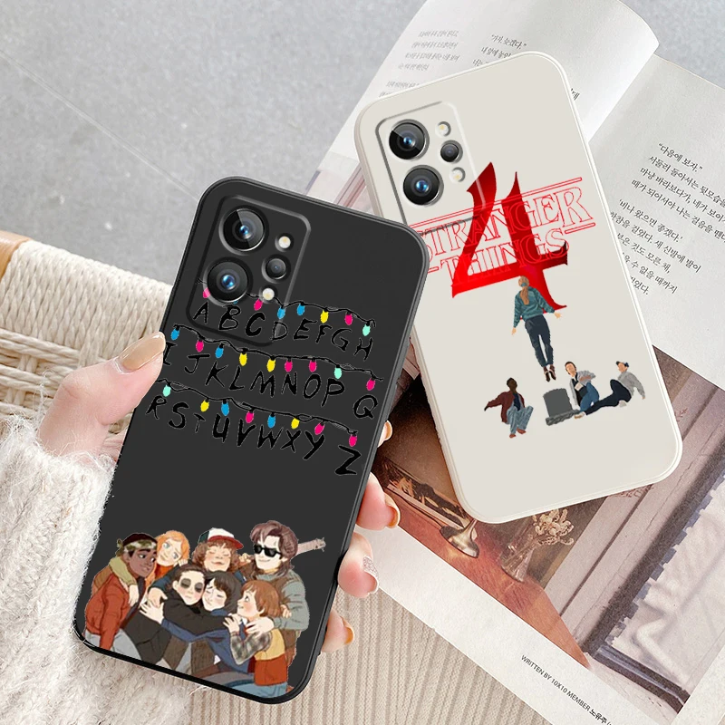 

Luxury Stranger Things Cute Phone Case For OPPO Realme Q3S Q5i 50A 50i C21Y C11 GT Neo3 Neo2 9 9i 8 8i 7 Pro Plus Liquid Rope