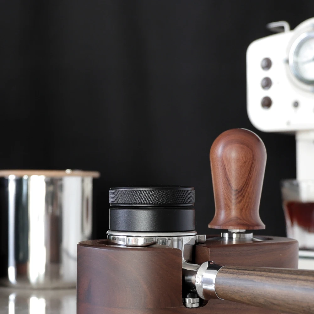 

51/53/58mm Coffee Distributor, Espresso Distribution Tool/Leveler, 3 Angled Slopes Adjustable Palm Tamper Fits Portafilter