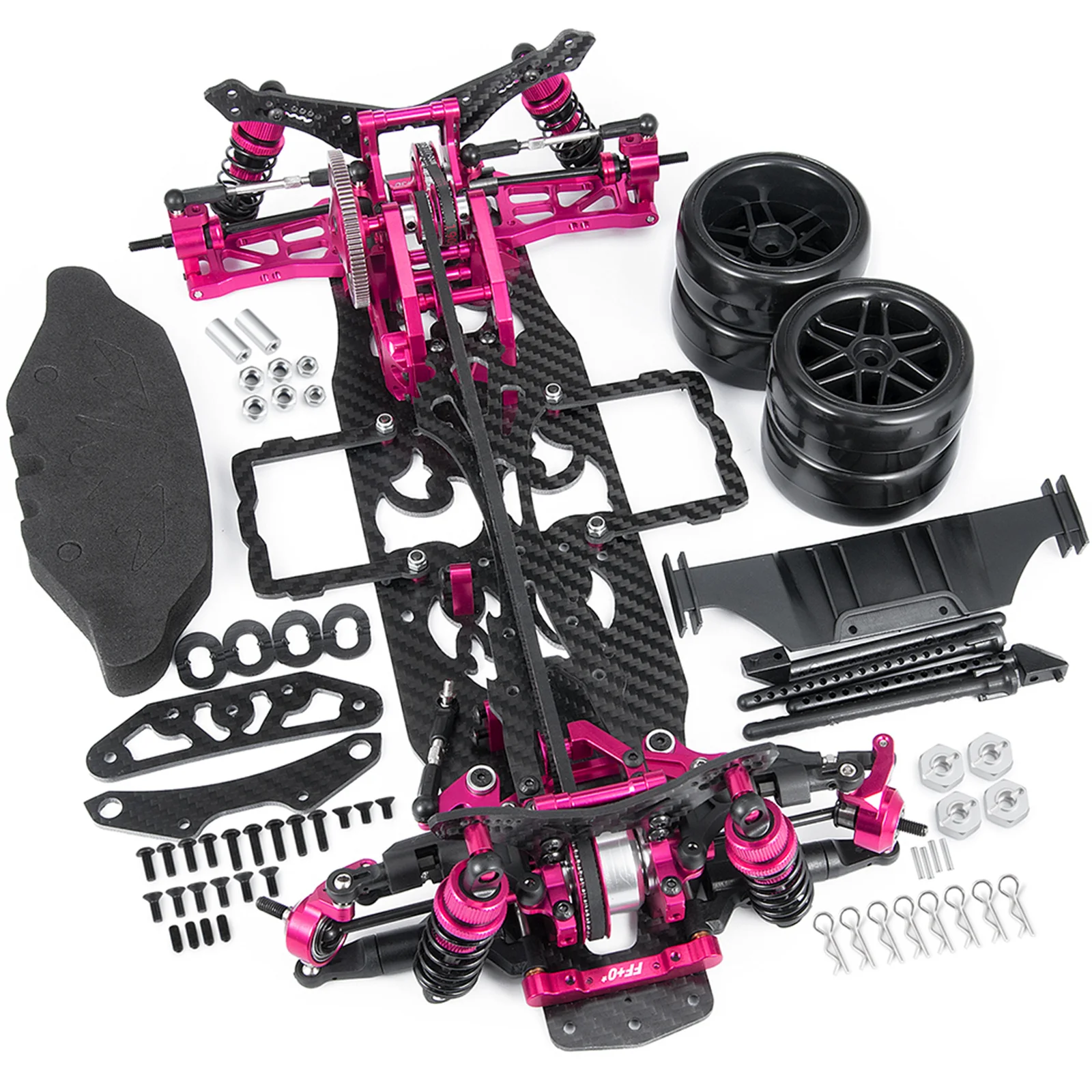 Комплект RCGOFOLLOW с алюминиевой и карбоновой рамой колесами для Sakura D4 1/10 AWD 4WD