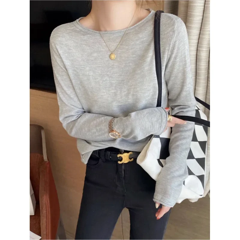 Мягкий эластичный свитер вязаный топ женский базовый слой для костюма